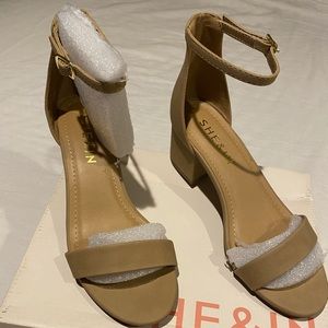 Strappy Sandals , 2 inches heel Aprox size US 6 .